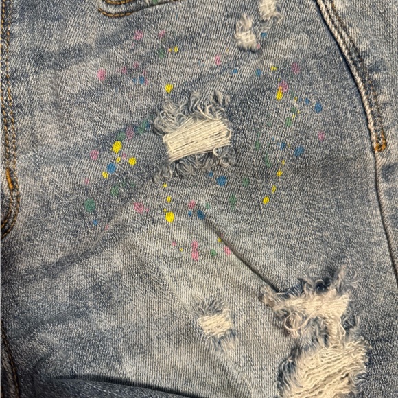Judy Blue Paint Splatter Denim Shorts Size Small - Picture 2 of 3